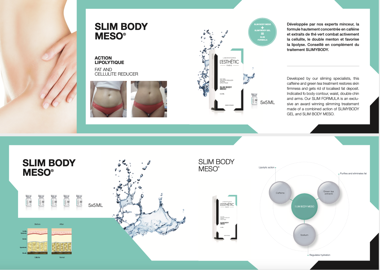 SLIM BODY MESO® 5x5ml - L'ESTHETIC Paris | Hyaluronic Filler Market